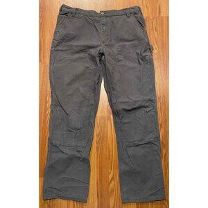 Carhartt Carpenter Pants Mens 40x34 Gray Double Knee Relaxed Fit 103334 029